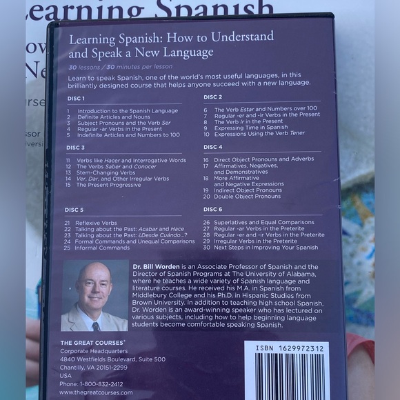 The Great Courses DVD set: Learning Spanish - Picture 6 of 6